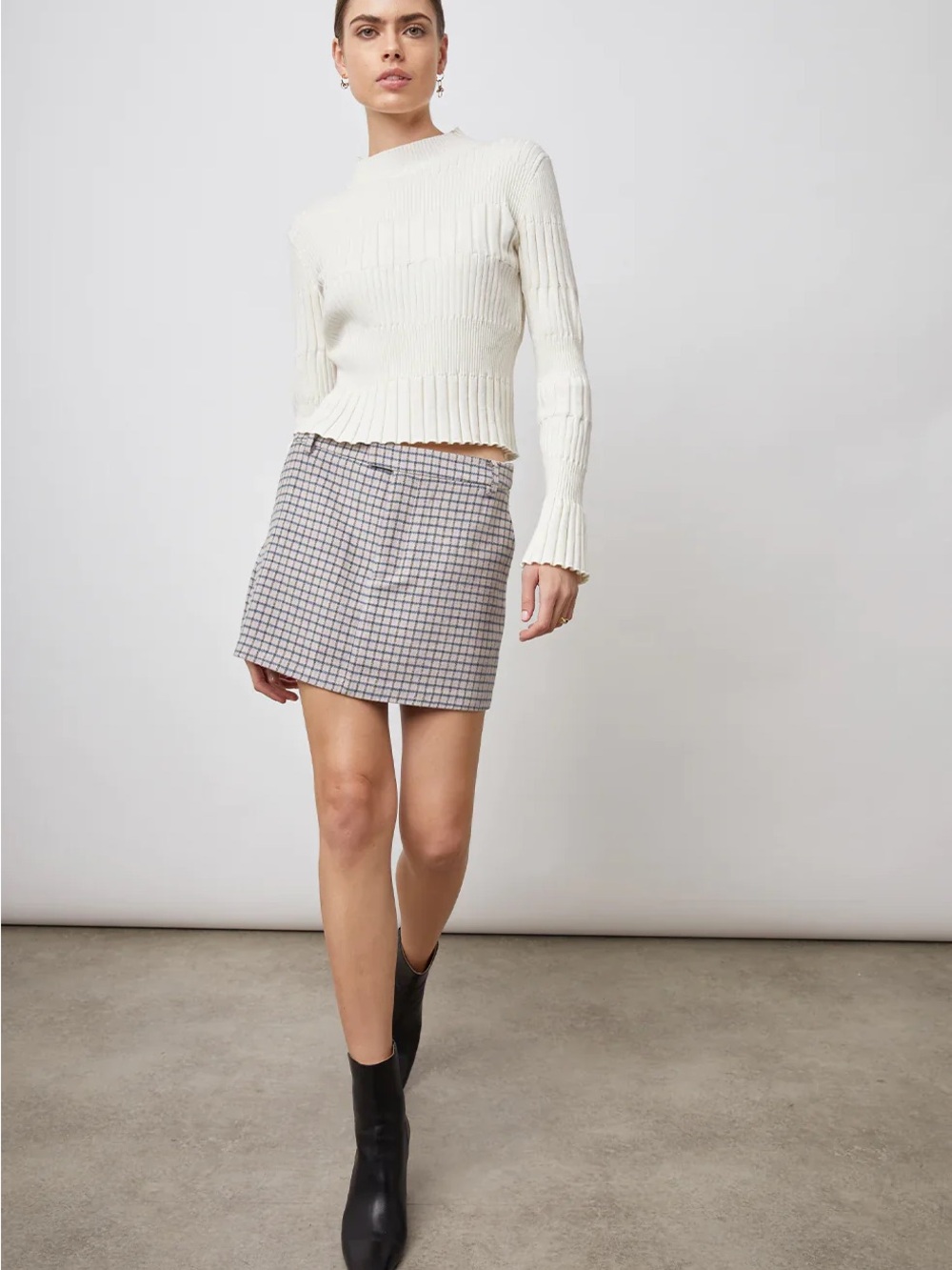 Rails Blue and Cream Checked Mini Skirt - Picture 15 of 16